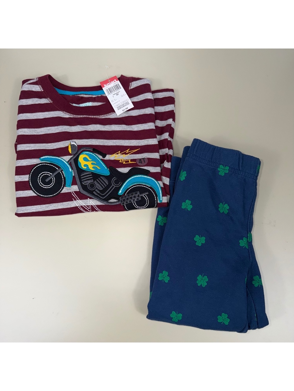 Boys 4T WonderKids Carter’s Motorcycle Shamrock pieces